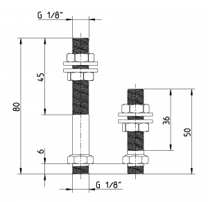 dimensions of mounting screw connection