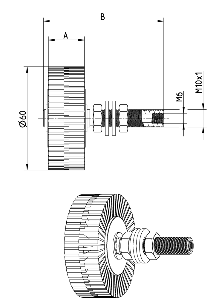 Rollenpinsel Zeichnung